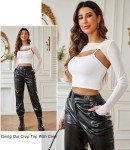 Avidlove Sexy Crop Tops for Women Long Sleeve Mesh Crop Top with Cami Top See Through Shirt Top 2 Piece Sexy Clubwear