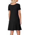 Casual Black T-Shirt Dress with Pockets for Women