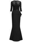 MISSMAY Women's Vintage Floral Lace Evening Dress