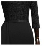 MISSMAY Women's Vintage Floral Lace Evening Dress