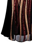 Sheer Red Sequined Black Evening Dress Size 16