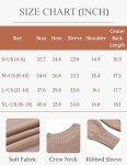Zeagoo Women's Fall Crewneck Cropped Sweater 2024 Trendy Soft Ribbed Knit Long Sleeve Pullover Jumper Tops Beige
