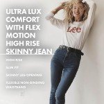 Lee Women's Ultra Lux Comfort with Flex Motion High Rise Skinny Jean, Black, 12