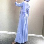 Sky Blue Women's Chiffon Kaftan Maxi Dress