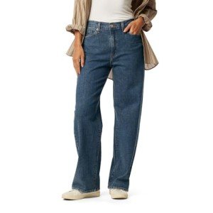 Signature by Levi Strauss & Co. Gold Womens Heritage Original Wide Leg Jeans, Blue Oddity, 12