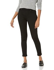 Amazon Essentials Women's Pull-on Denim Jegging, Black, 12 Regular
