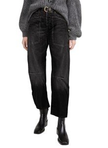 EVALESS 2024 High Waisted Barrel Jeans for Women Boyfriend Baggy Wide Leg Jean Fall Size 6 Black