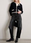 EVALESS 2024 High Waisted Barrel Jeans for Women Boyfriend Baggy Wide Leg Jean Fall Size 6 Black