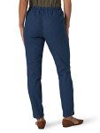 chic classic collection Women's Stretch Elastic Waist Pull-On Pant, Mid Shade Denim, 16P