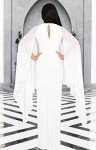 Ivory Plus Size Long Chiffon Sleeve Maxi Dress