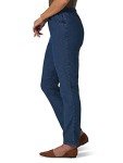 chic classic collection Women's Stretch Elastic Waist Pull-On Pant, Mid Shade Denim, 16P