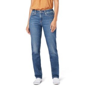 Signature by Levi Strauss & Co Women's Modern Straight Jeans, Mystic Waters, 18 Plus