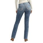 Silver Jeans Co. Women's Elyse Mid Rise Comfort Fit Slim Bootcut Jeans, Med Wash, 32W x 31L