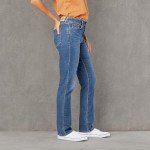 Signature by Levi Strauss & Co Women's Modern Straight Jeans, Mystic Waters, 18 Plus