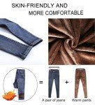 QLWYDG Women's Fleece Lined Jeans Thermal Flannel Lined Jeans Winter Warm Thicken Skinny Stretch Denim Pants Blue