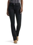 Lee Women's Legendary Mid Rise Bootcut Jean Black 6, Black, 6