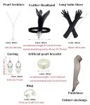 1920s Glam Sequin Mermaid Dress with Accessories