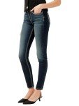Silver Jeans Co. Women's Suki Mid Rise Curvy Fit Skinny Leg Jeans, Dark Wash Edb414, 25W x 29L