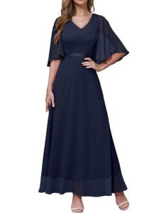Navy Long Formal Dress for Women’s Events