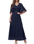 Navy Long Formal Dress for Women’s Events
