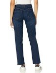 Democracy Women's Petite Ab Solution Straight Leg Jean, Indigo, 8 Petite