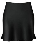 Velinsak Mini Skirts for Women Summer Satin Silk High Waisted Short A Line Slip Skirt Black Medium