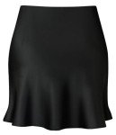 Velinsak Mini Skirts for Women Summer Satin Silk High Waisted Short A Line Slip Skirt Black Medium