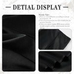 Velinsak Mini Skirts for Women Summer Satin Silk High Waisted Short A Line Slip Skirt Black Medium