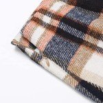 IDEALSANXUN Womens High Waist Plaid Skirt Bodycon Pencil Wool Mini Skirts, Brown, Small