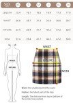 IDEALSANXUN Womens High Waist Plaid Skirt Bodycon Pencil Wool Mini Skirts, Brown, Small