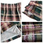 HERBATOMIA Women's Plaid Mini Skirt Green Casual Above Knee Length High Waisted Pencil A-Line Short Winter Skirts for Women