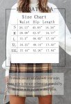 HERBATOMIA Women's Plaid Mini Skirt Green Casual Above Knee Length High Waisted Pencil A-Line Short Winter Skirts for Women
