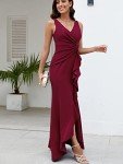 Elegant Black Evening Gown with V Neck