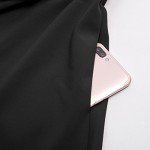 Belle Poque Summer Black Midi Skirts for Women A-Line High Waisted Skirt Black M