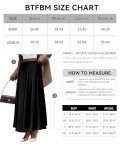 BTFBM Women's Satin High Waist Skirts 2024 Summer Fall Outfits Elegant Cocktail Party Flowy A-Line Maxi Skirt(Solid Black, Large)