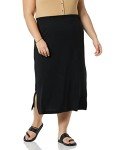 Amazon Essentials Women's Pull-On Knit Midi Skirt (Available in Plus Size), Black, Small