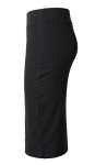 Urban CoCo Women's Elastic Waist Stretch Bodycon Midi Pencil Skirt (S, Black)