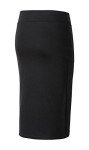 Urban CoCo Women's Elastic Waist Stretch Bodycon Midi Pencil Skirt (S, Black)