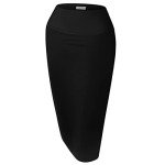 Black Pencil Skirts for Women Reg and Plus Size Black Skirts Below The Knee Black Midi Skirt Black Skirts for Women Black Pencil Skirt (Size X-Large, Black)