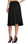 Urban CoCo Women's Ruched Waist Stretchy Flared Yoga Skirt (M, Black)