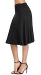 Urban CoCo Women's Ruched Waist Stretchy Flared Yoga Skirt (M, Black)