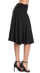 Urban CoCo Women's Ruched Waist Stretchy Flared Yoga Skirt (M, Black)