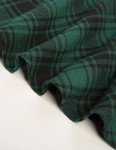 Belle Poque Women's Green Plaid Skirts Vintage Below Knee Length A-Line Long Skirts Christmas Skirts L