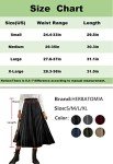 HERBATOMIA Women’s High Elastic Waist Black Skirt Pleated Long Casual A-Line Swings Midi Velvet Skirts for Women