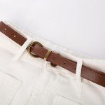 Belle Poque Denim Skirts for Women Plus Size Long Denim Skirts for Women 2XL White