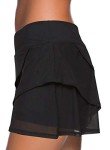 Aleumdr Women's High Waisted Layered Waistband Swimdress Ruffle Swim Skirt Swimsuit Bottom Black Medium 8 10