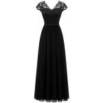 Elegant Floral Lace Maxi Gown for Bridesmaids