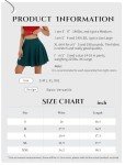 BemorRun Skirts for Women Basic Versatile Stretchy Flared Casual Mini Skirt with Fishnet Stockings Dark Green