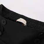 Belle Poque 1950s Black High Waisted Skirt A-line Midi Skirts with Pocket,Black,S