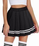 Avidlove Black Pleated Skirt Mini Skirt School Girl Skirts High Waisted Skater Skirt (Black， X-Large)